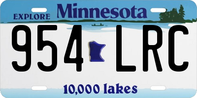 MN license plate 954LRC