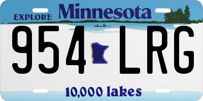 MN license plate 954LRG