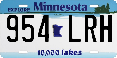 MN license plate 954LRH