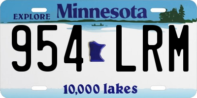 MN license plate 954LRM