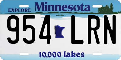 MN license plate 954LRN