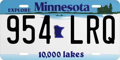 MN license plate 954LRQ