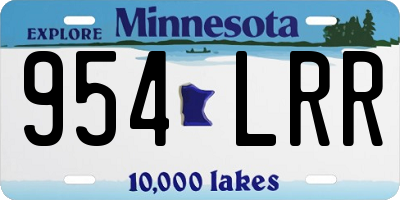 MN license plate 954LRR