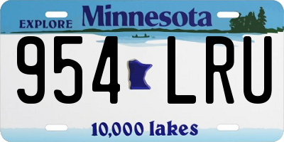 MN license plate 954LRU
