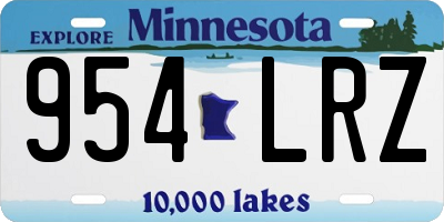 MN license plate 954LRZ