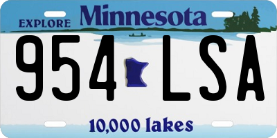 MN license plate 954LSA