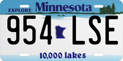 MN license plate 954LSE