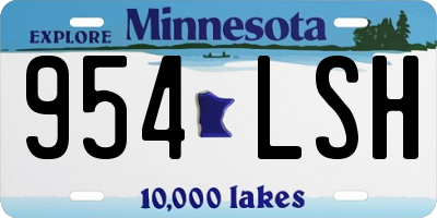 MN license plate 954LSH