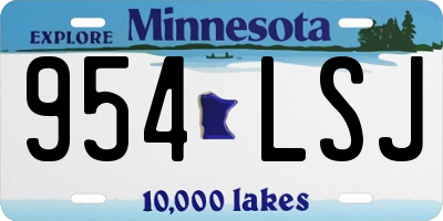MN license plate 954LSJ