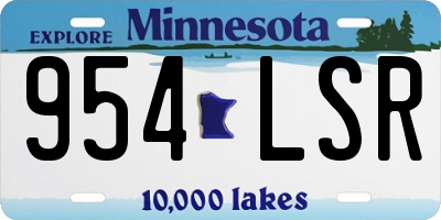 MN license plate 954LSR
