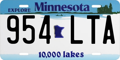 MN license plate 954LTA