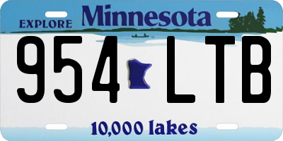 MN license plate 954LTB