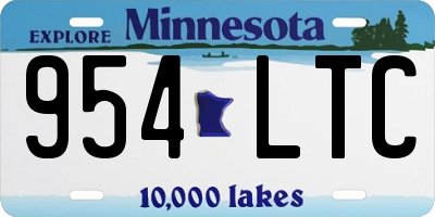 MN license plate 954LTC