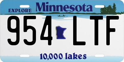 MN license plate 954LTF