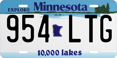 MN license plate 954LTG