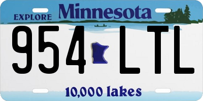 MN license plate 954LTL