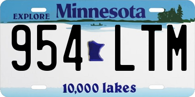 MN license plate 954LTM