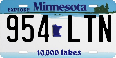 MN license plate 954LTN