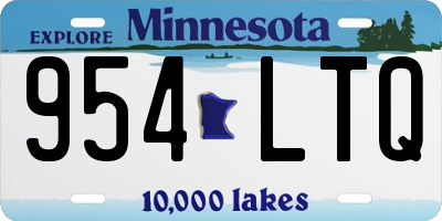 MN license plate 954LTQ