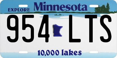 MN license plate 954LTS