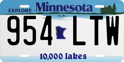 MN license plate 954LTW