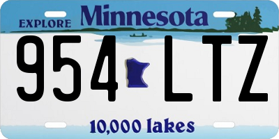MN license plate 954LTZ