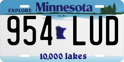 MN license plate 954LUD