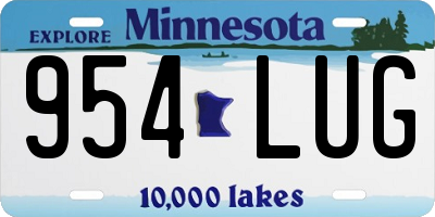 MN license plate 954LUG