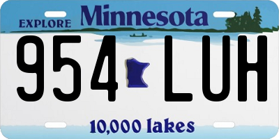 MN license plate 954LUH