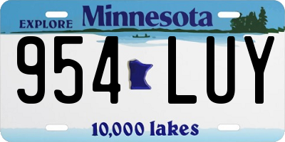 MN license plate 954LUY