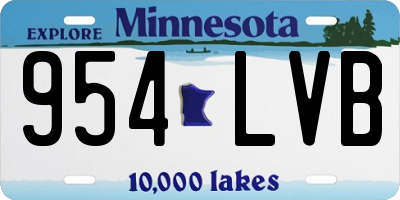 MN license plate 954LVB