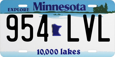 MN license plate 954LVL