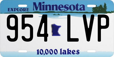 MN license plate 954LVP