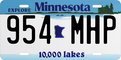 MN license plate 954MHP