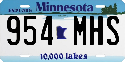 MN license plate 954MHS