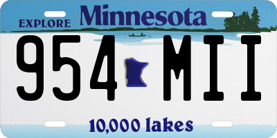 MN license plate 954MII