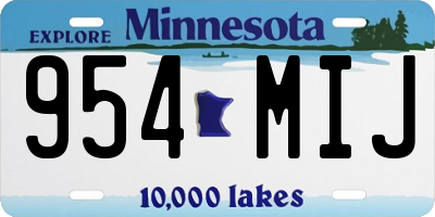 MN license plate 954MIJ