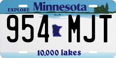 MN license plate 954MJT