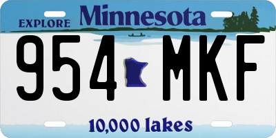 MN license plate 954MKF