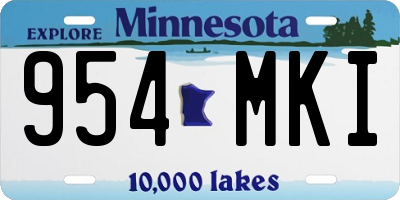 MN license plate 954MKI