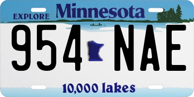 MN license plate 954NAE