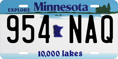 MN license plate 954NAQ