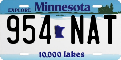MN license plate 954NAT