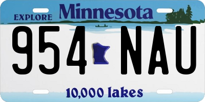 MN license plate 954NAU