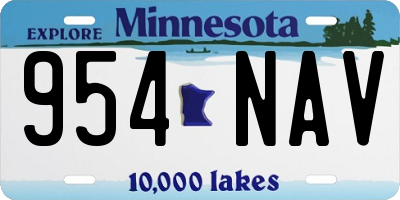 MN license plate 954NAV