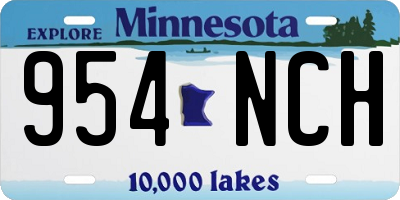 MN license plate 954NCH