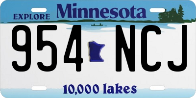 MN license plate 954NCJ