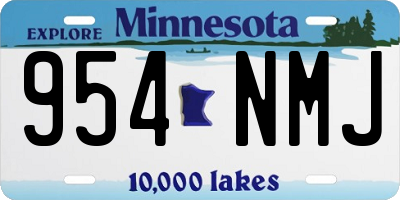 MN license plate 954NMJ