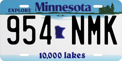 MN license plate 954NMK