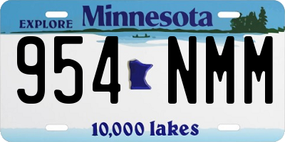 MN license plate 954NMM